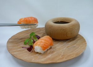 Nigiri sushi de salmón ahumado
