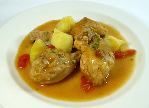 "Chilindrón" chicken stew