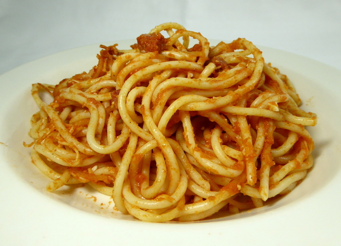 Homemade style spaghetti
