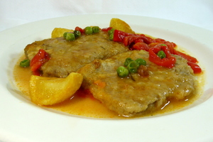Veal tongue in sauce