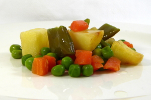 Diced vegetables with potatoes