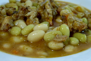 White beans and quail stew
