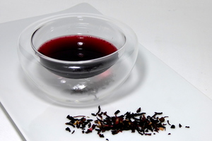 Hibiscus flower infusion