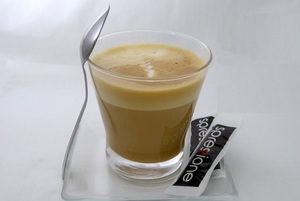White coffee in glass