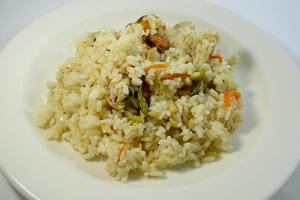 Rice with mussels and clams