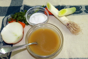 Veloute sauce made with vegetable stock