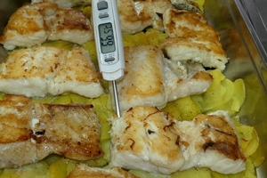 Preparing baked fish