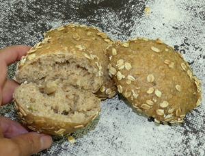 Whole grain bread with muesli