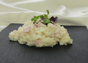 Cooked ham risotto